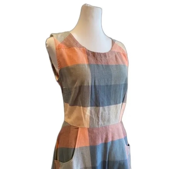Mata Traders Picnic dress n pink and gray/blue gingham. Size: S
